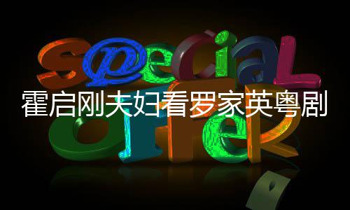 剧表妇看刚夫恩爱同框甜霍启画风罗家英粤演
